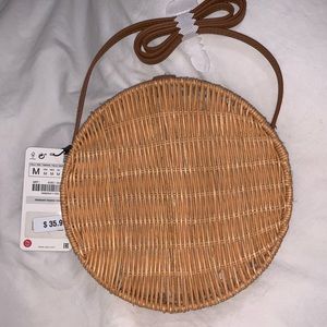 Zara basket woven bag